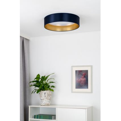 Duolla - LED-kattovalaisin ROLLER LED/24W/230V halkaisija 45 cm sininen/kulta