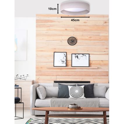 Duolla - LED-kattovalaisin ROLLER LED/24W/230V halkaisija 45 cm vaaleanharmaa