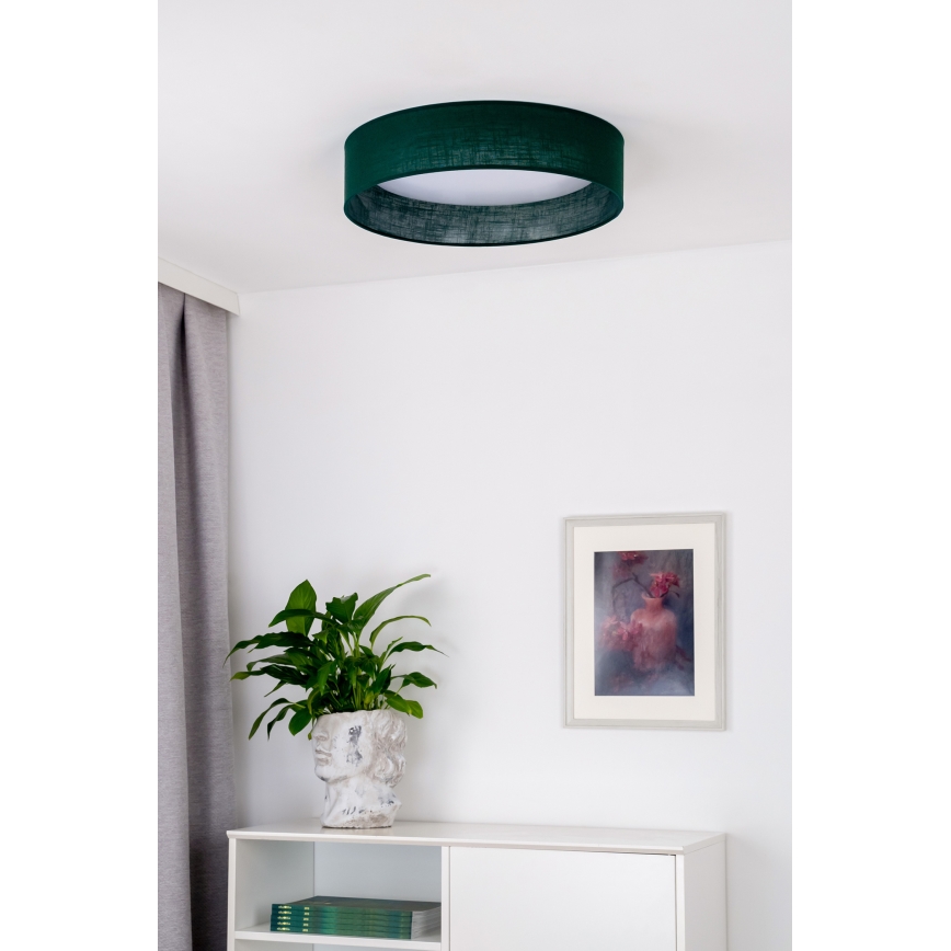 Duolla - LED-kattovalaisin ROLLER LED/24W/230V halkaisija 45 cm vihreä