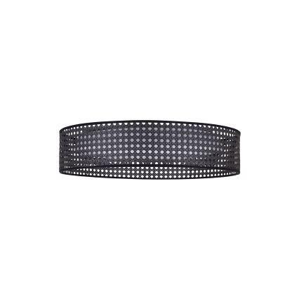 Duolla - LED-kattovalaisin ROLLER RATTAN LED/24W/230V halkaisija 45 cm musta