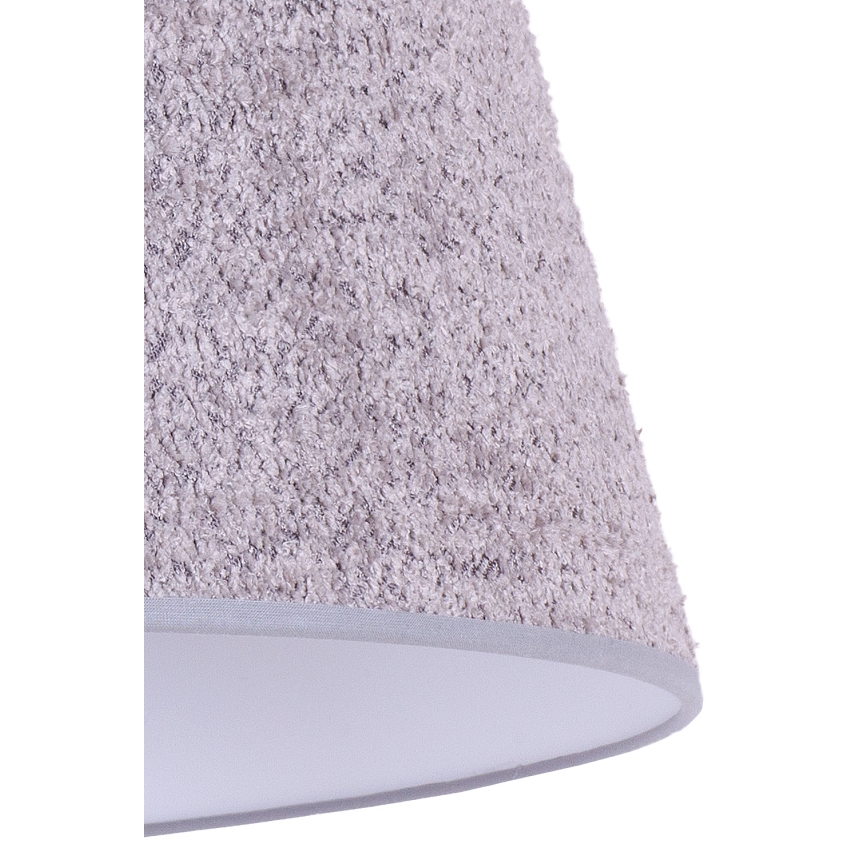 Duolla - Pöytävalaisin BOUCLE 1xE27/15W/230V halkaisija 28 cm harmaa/puu