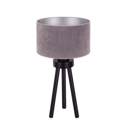 Duolla - Pöytävalaisin LYON 1xE27/15W/230V halkaisija 30 cm harmaa