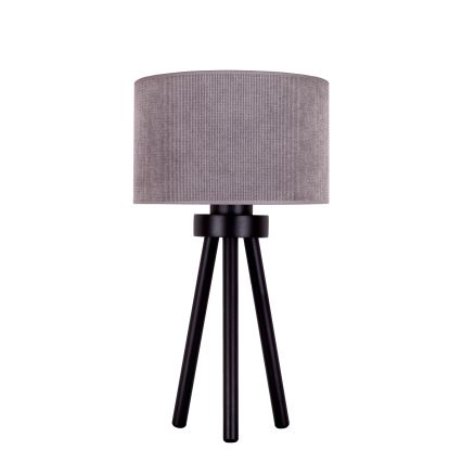 Duolla - Pöytävalaisin LYON 1xE27/15W/230V halkaisija 30 cm harmaa