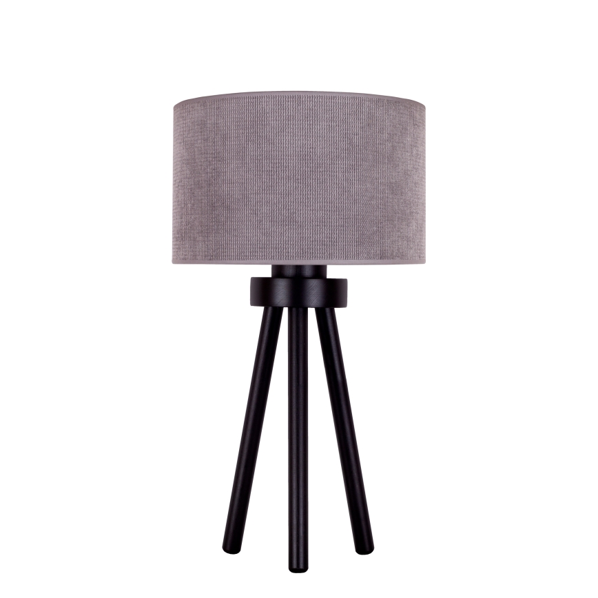 Duolla - Pöytävalaisin LYON 1xE27/15W/230V halkaisija 30 cm harmaa