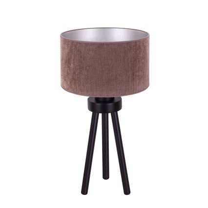 Duolla - Pöytävalaisin LYON 1xE27/15W/230V halkaisija 30 cm ruskea