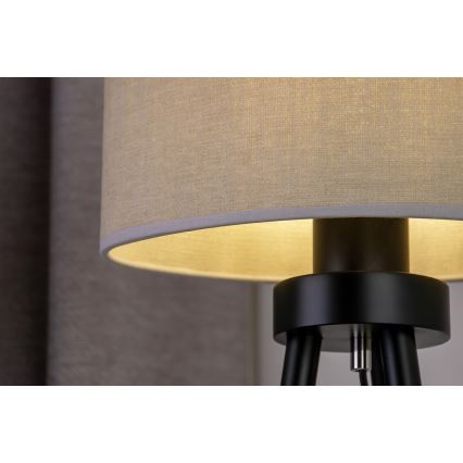 Duolla - Pöytävalaisin OVAL 1xE27/15W/230V halkaisija 30 cm harmaa