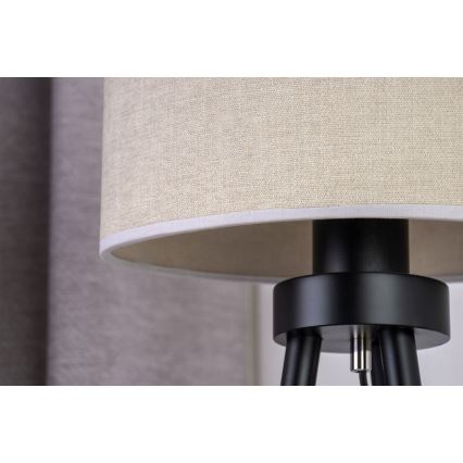 Duolla - Pöytävalaisin OVAL 1xE27/15W/230V halkaisija 30 cm harmaa