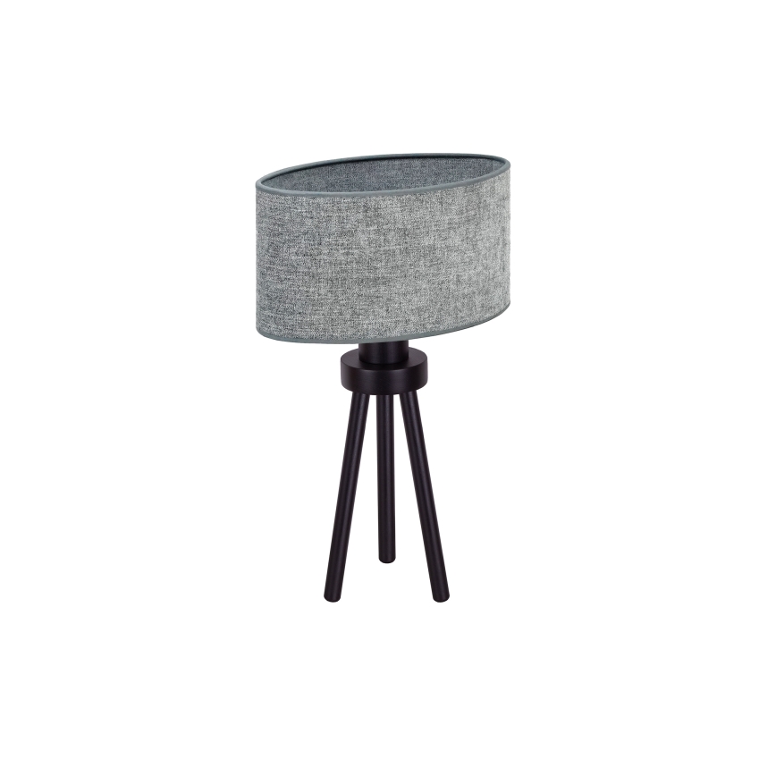 Duolla - Pöytävalaisin OVAL 1xE27/15W/230V halkaisija 30 cm harmaa