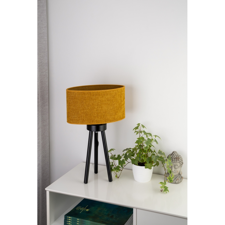 Duolla - Pöytävalaisin OVAL 1xE27/15W/230V halkaisija 30 cm ruskea