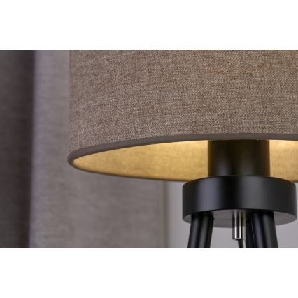 Duolla - Pöytävalaisin OVAL 1xE27/15W/230V halkaisija 30 cm ruskea