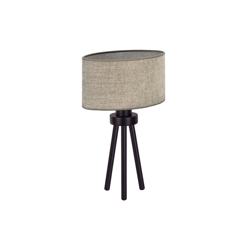 Duolla - Pöytävalaisin OVAL 1xE27/15W/230V halkaisija 30 cm ruskea