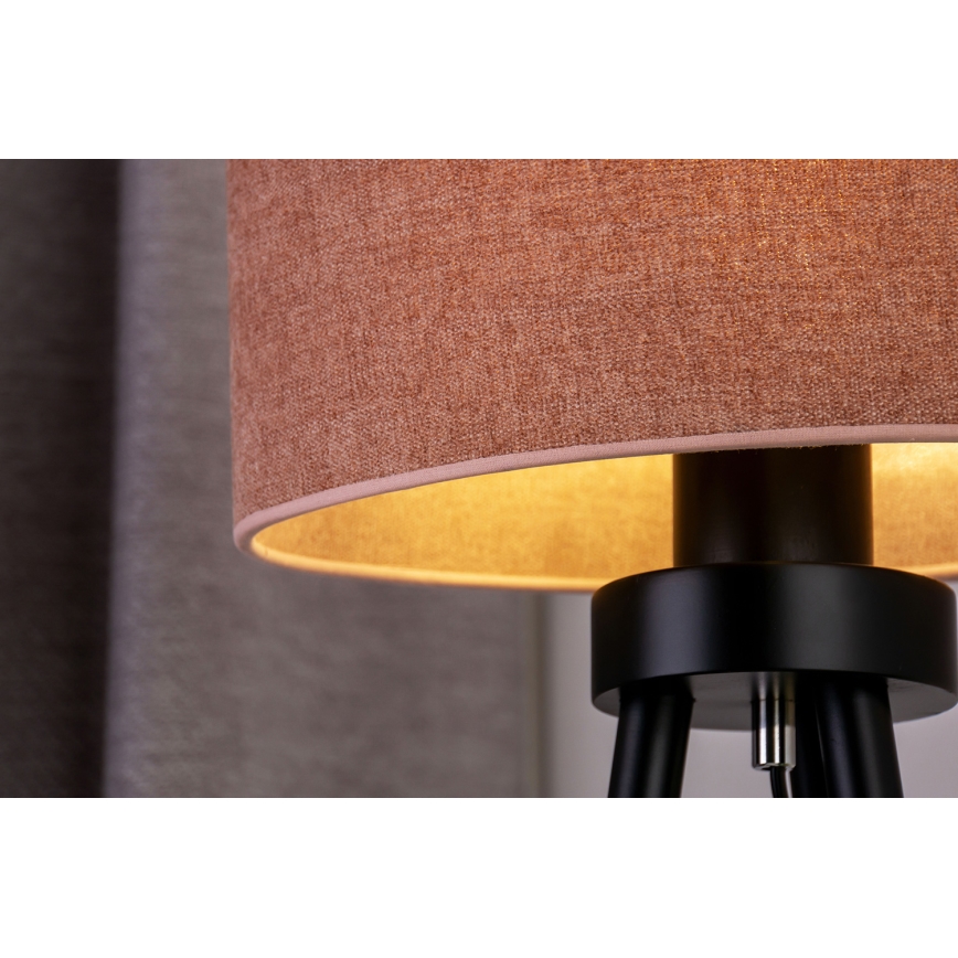 Duolla - Pöytävalaisin OVAL 1xE27/15W/230V halkaisija 30 cm vaaleanpunainen