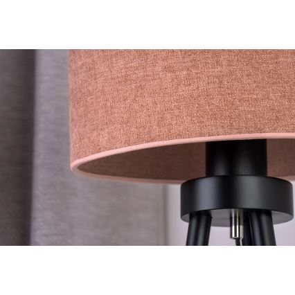 Duolla - Pöytävalaisin OVAL 1xE27/15W/230V halkaisija 30 cm vaaleanpunainen