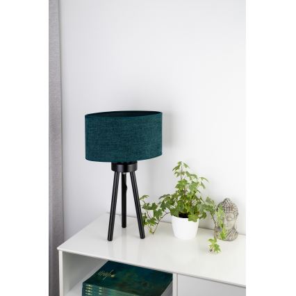 Duolla - Pöytävalaisin OVAL 1xE27/15W/230V halkaisija 30 cm vihreä