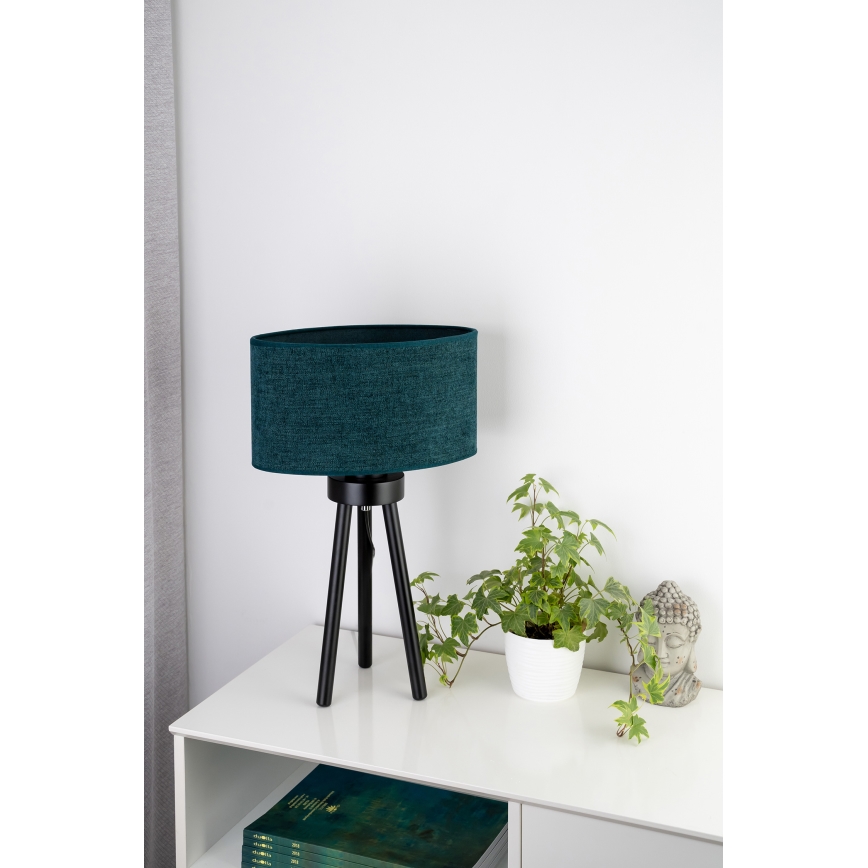 Duolla - Pöytävalaisin OVAL 1xE27/15W/230V halkaisija 30 cm vihreä