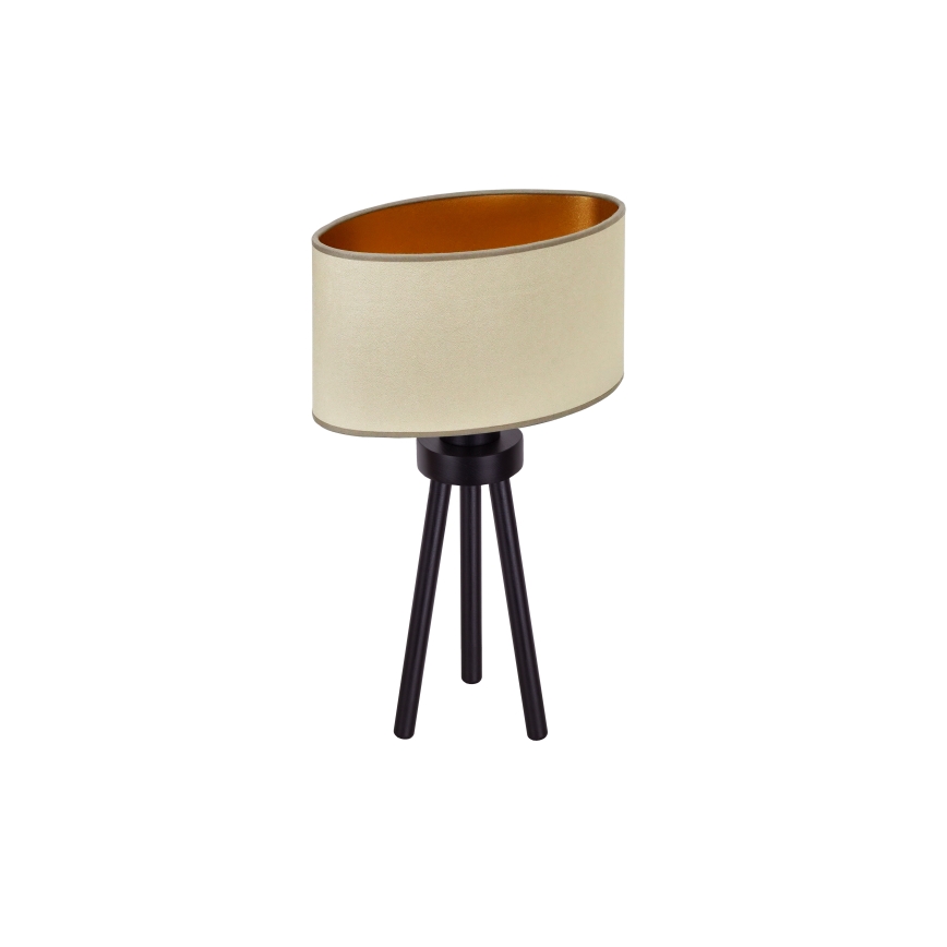 Duolla - Pöytävalaisin OVAL VEGAN 1xE27/15W/230V halkaisija 30 cm beige