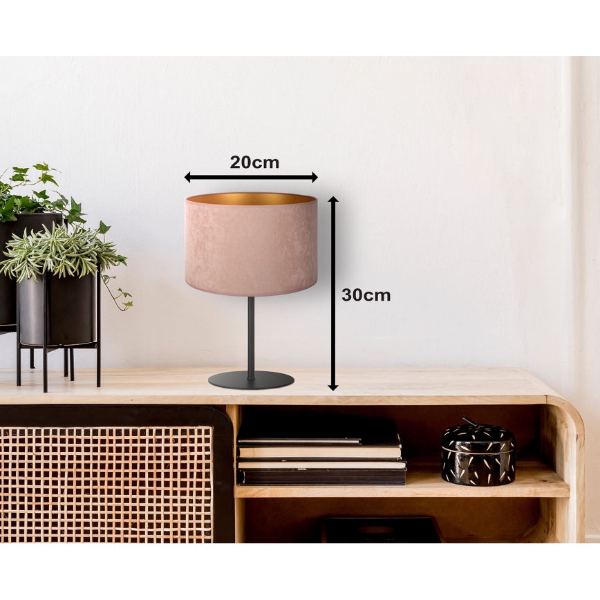 Duolla - Pöytävalaisin ROLLER 1xE14/15W/230V halkaisija 20 cm beige/kulta