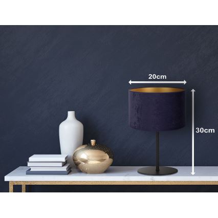 Duolla - Pöytävalaisin ROLLER 1xE14/15W/230V halkaisija 20 cm sininen/kulta