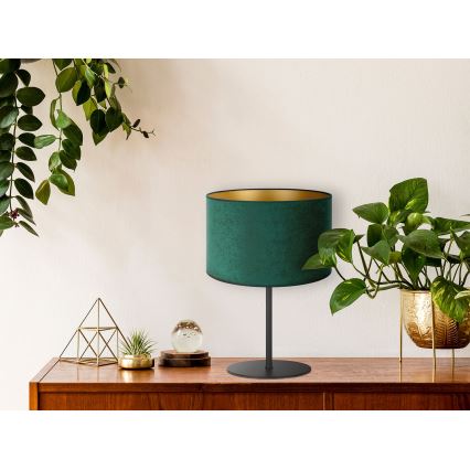 Duolla - Pöytävalaisin ROLLER 1xE14/15W/230V halkaisija 20 cm tummanvihreä/kulta