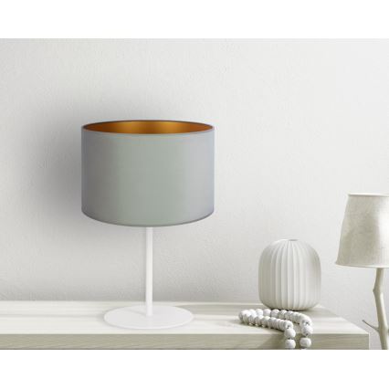 Duolla - Pöytävalaisin ROLLER 1xE14/15W/230V halkaisija 20 cm vaaleanvihreä/kulta