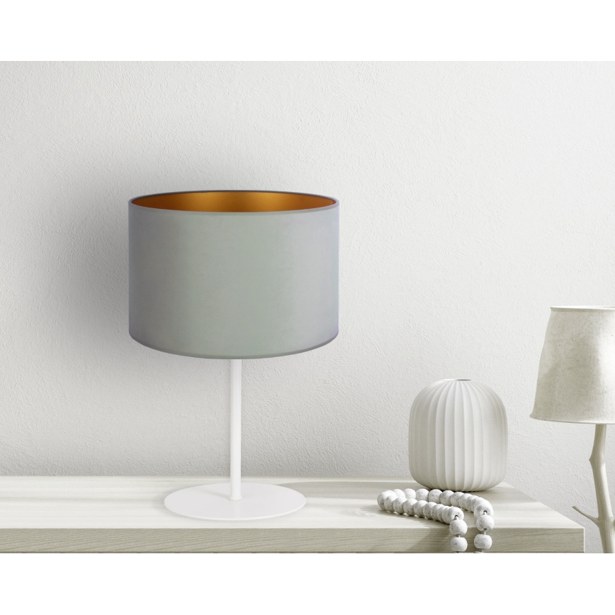 Duolla - Pöytävalaisin ROLLER 1xE14/15W/230V halkaisija 20 cm vaaleanvihreä/kulta