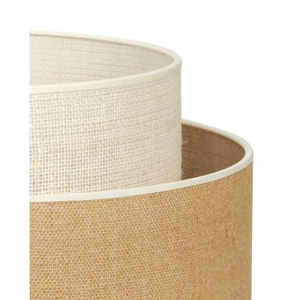 Duolla - Pöytävalaisin YUTE BOHO 1xE27/15W/230V halkaisija 25 cm ruskea/kerma