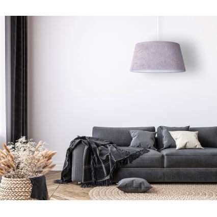 Duolla - Riippuvalaisin BOUCLE 1xE27/15W/230V d. 50 cm harmaa