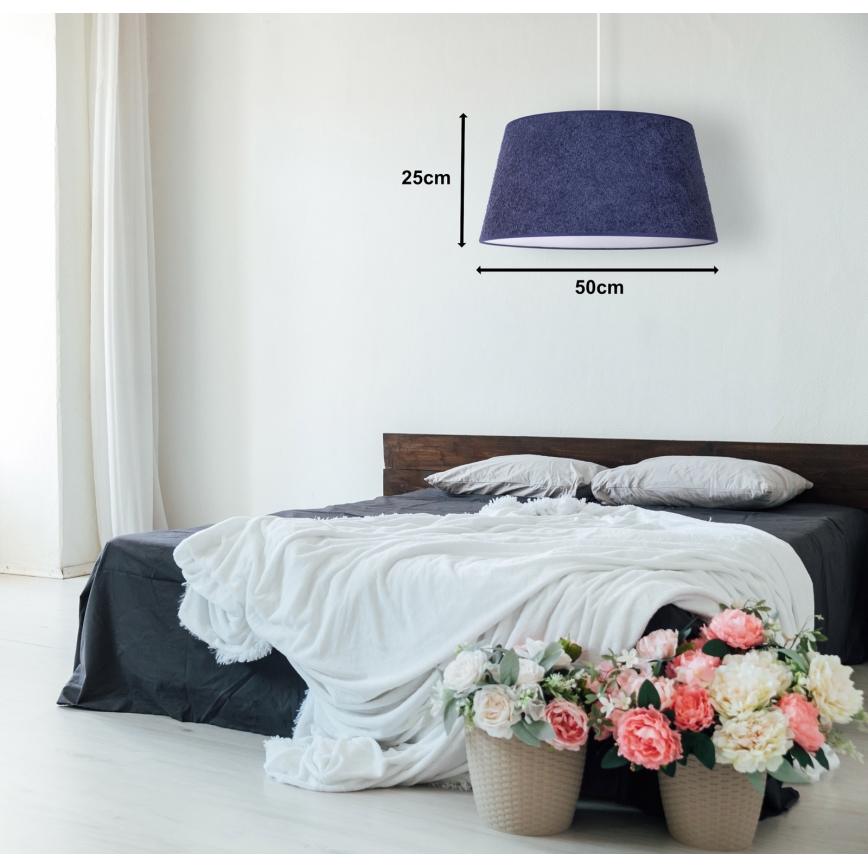 Duolla - Riippuvalaisin BOUCLE 1xE27/15W/230V d. 50 cm sininen