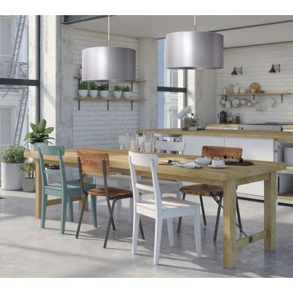 Duolla - Riippuvalaisin CANNES 1xE27/15W/230V d. 45 cm hopea