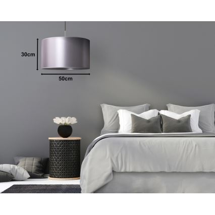 Duolla - Riippuvalaisin CANNES 1xE27/15W/230V d. 50 cm hopea