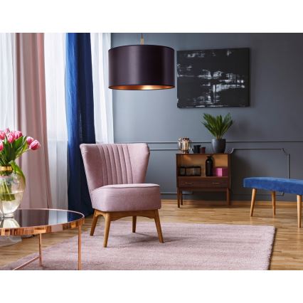 Duolla - Riippuvalaisin CANNES 1xE27/15W/230V d. 50 cm musta/kupari