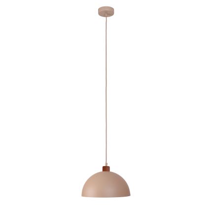 Duolla - Riippuvalaisin johdolla IRONLINE 1xE27/15W/230V Ø 27 cm beige/kupari