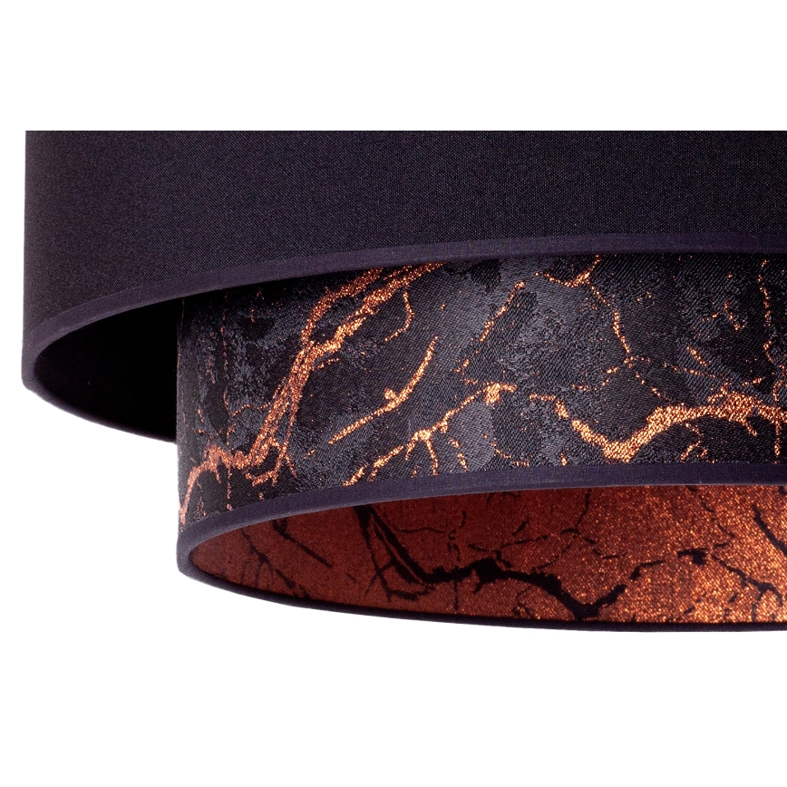 Duolla - Riippuvalaisin NANTES 1xE27/15W/230V d. 45 cm musta/kupari