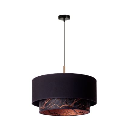 Duolla - Riippuvalaisin NANTES 1xE27/15W/230V d. 45 cm musta/kupari