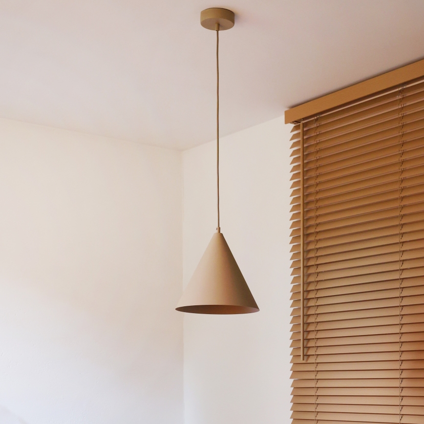 Duolla - riippuvalaisin vaijerilla IRONLINE 1xG9/3W/230V Ø25 cm beige
