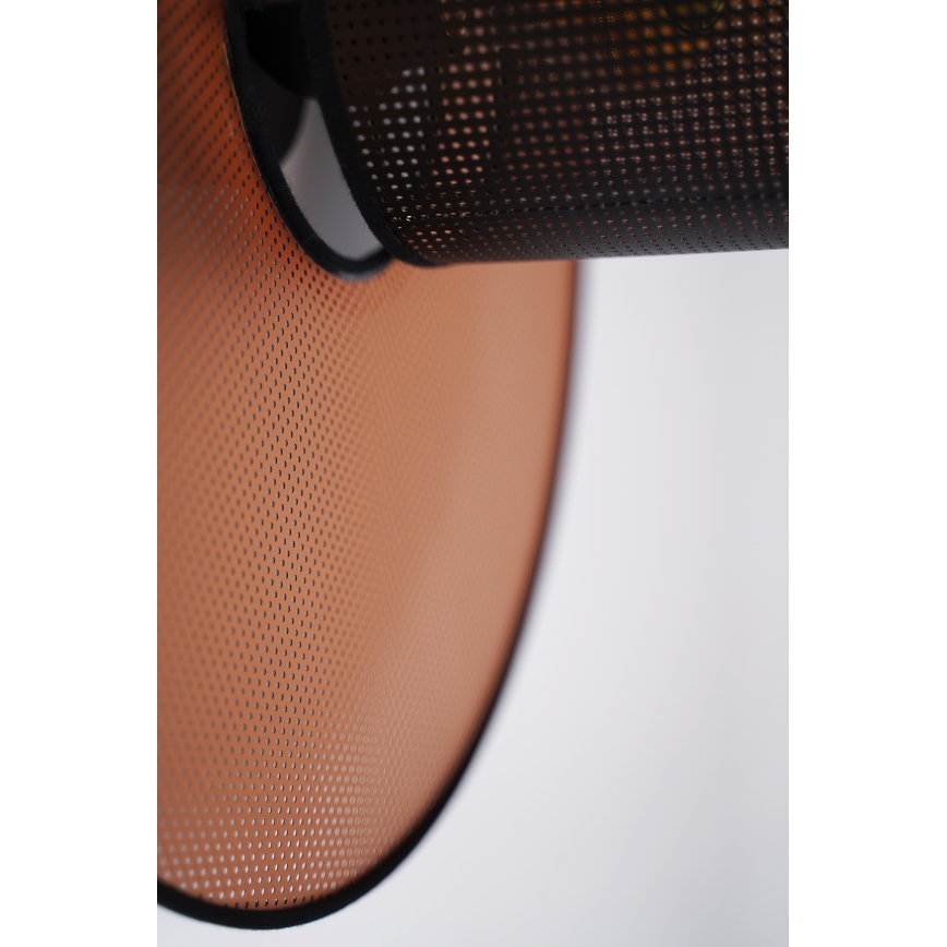 Duolla - Seinävalaisin TOKYO SHINY 1xE27/15W/230V halkaisija 50 cm kupari/musta