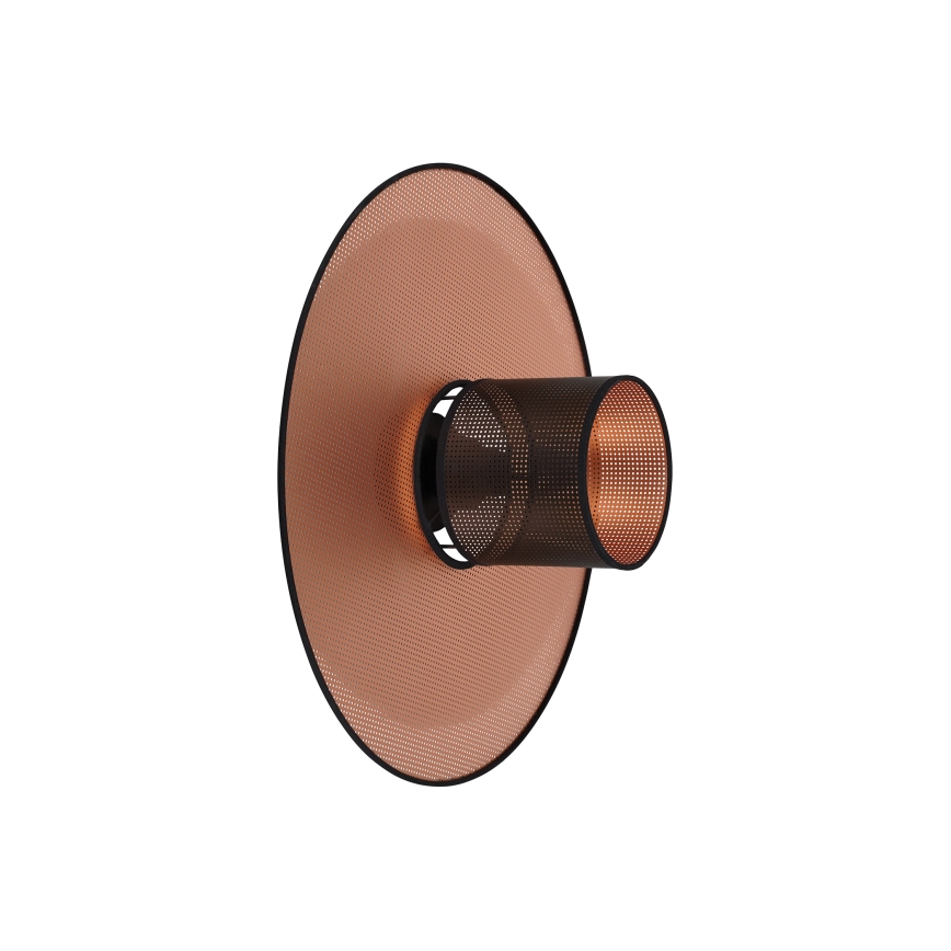 Duolla - Seinävalaisin TOKYO SHINY 1xE27/15W/230V halkaisija 50 cm kupari/musta