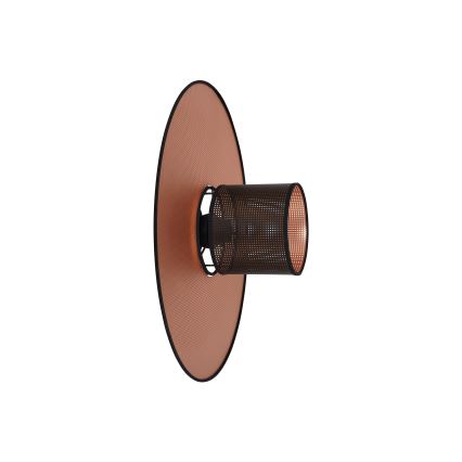 Duolla - Seinävalaisin TOKYO SHINY 1xE27/15W/230V halkaisija 50 cm kupari/musta