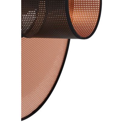 Duolla - Seinävalaisin TOKYO SHINY 1xE27/15W/230V halkaisija 50 cm kupari/musta