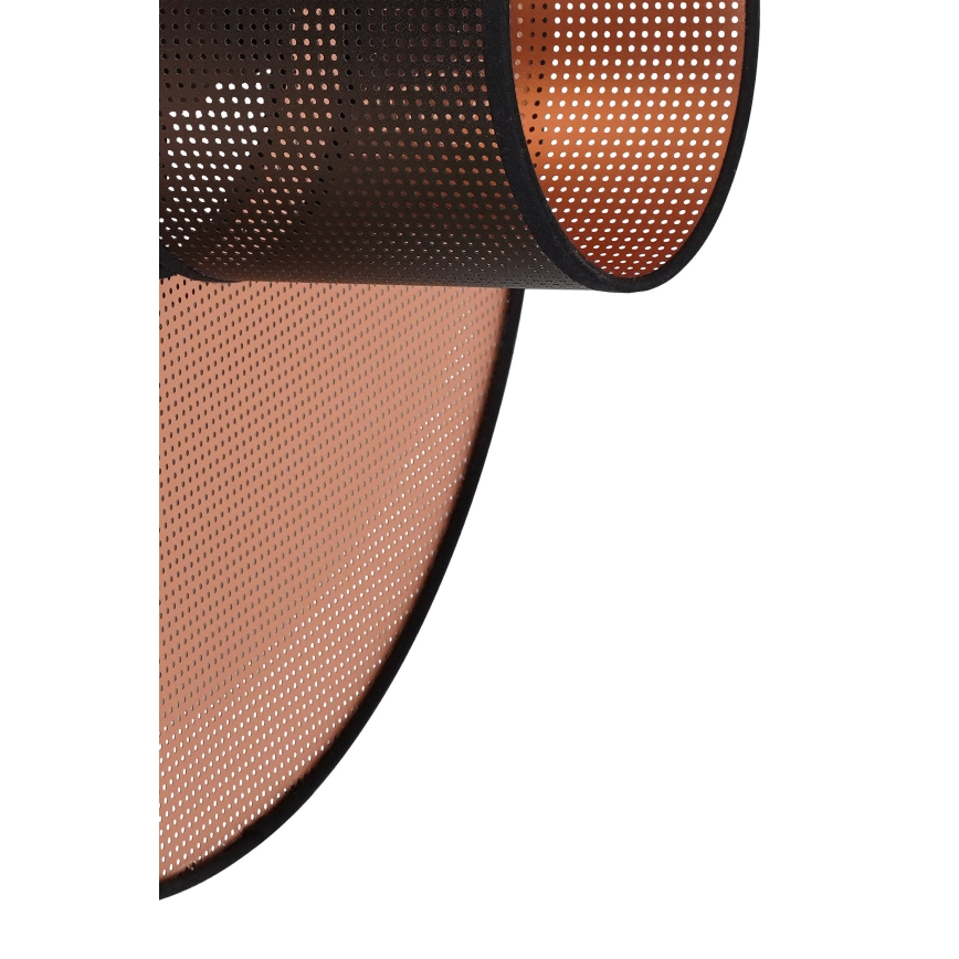 Duolla - Seinävalaisin TOKYO SHINY 1xE27/15W/230V halkaisija 50 cm kupari/musta