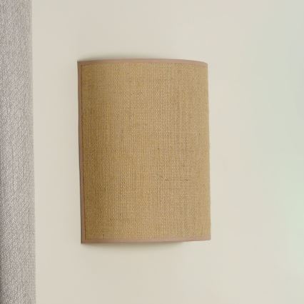 Duolla - Seinävalaisin YUTE 1xE27/15W/230V halkaisija 20 cm ruskea