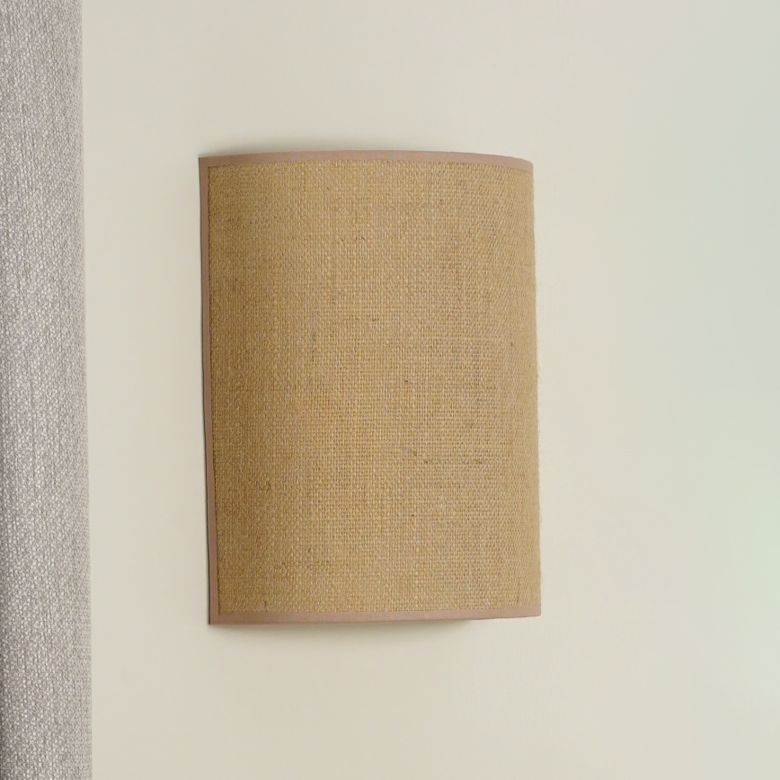 Duolla - Seinävalaisin YUTE 1xE27/15W/230V halkaisija 20 cm ruskea