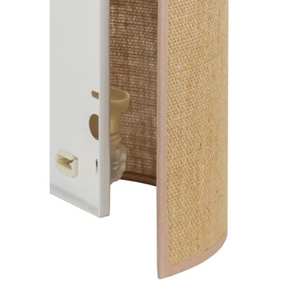 Duolla - Seinävalaisin YUTE 1xE27/15W/230V halkaisija 20 cm ruskea