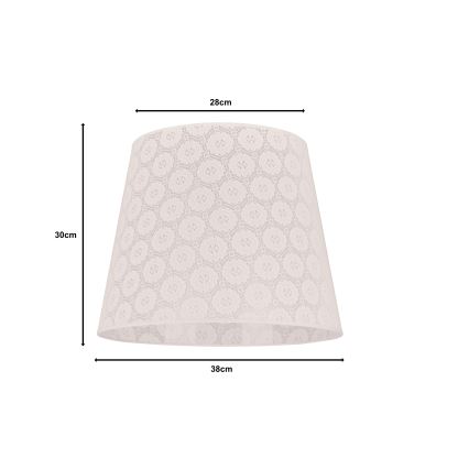 Duolla - Varjostin CLASSIC L E27 lattiavalaisimeen, halkaisija 38 cm, valkoinen