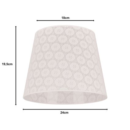 Duolla - Varjostin pöytävalaisimeen CLASSIC M E27 halkaisija 24 cm valkoinen