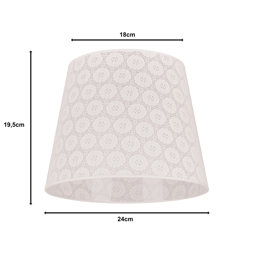 Duolla - Varjostin pöytävalaisimeen CLASSIC M E27 halkaisija 24 cm valkoinen