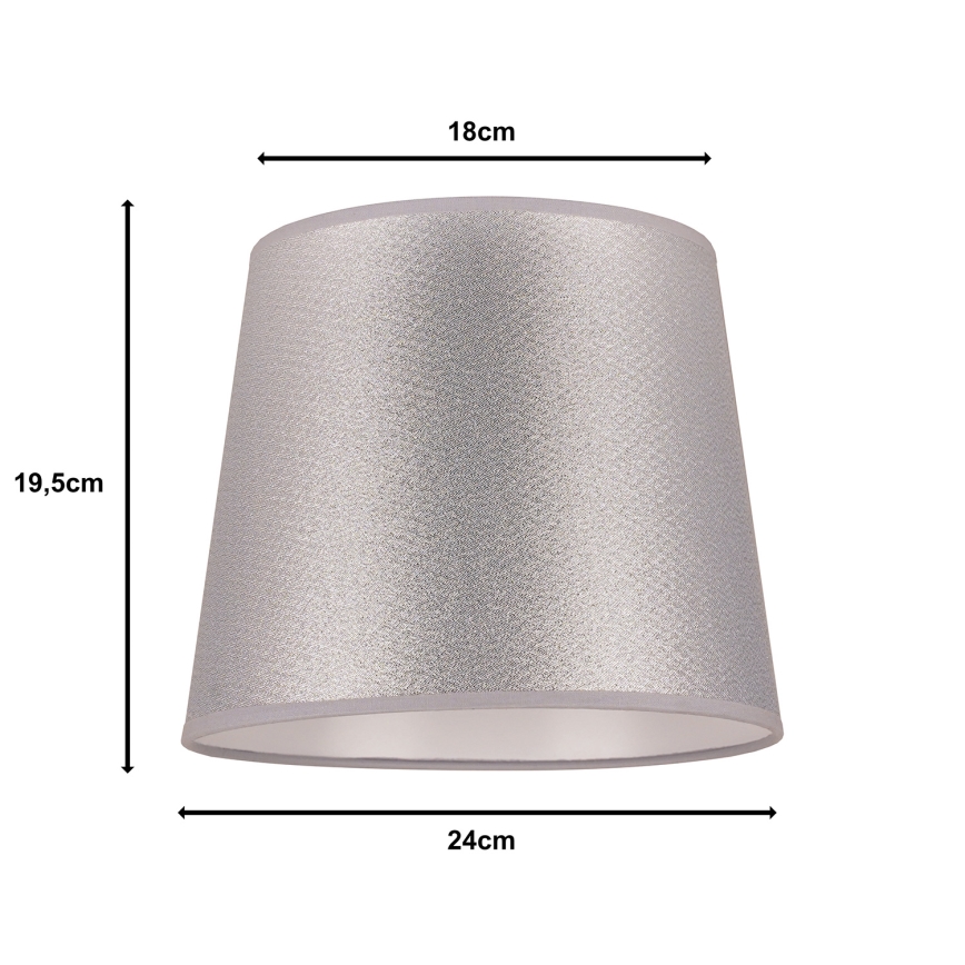 Duolla - Varjostin pöytävalaisimeen CLASSIC M E27 halkaisija 24 cm hopea