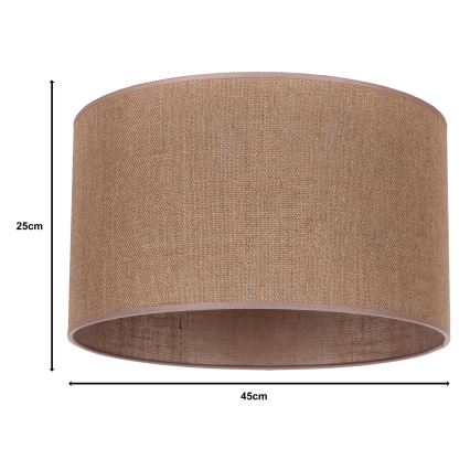 Duolla - Yleiskäyttöinen ROLLER-varjostin E27 pr. 50 cm ruskea