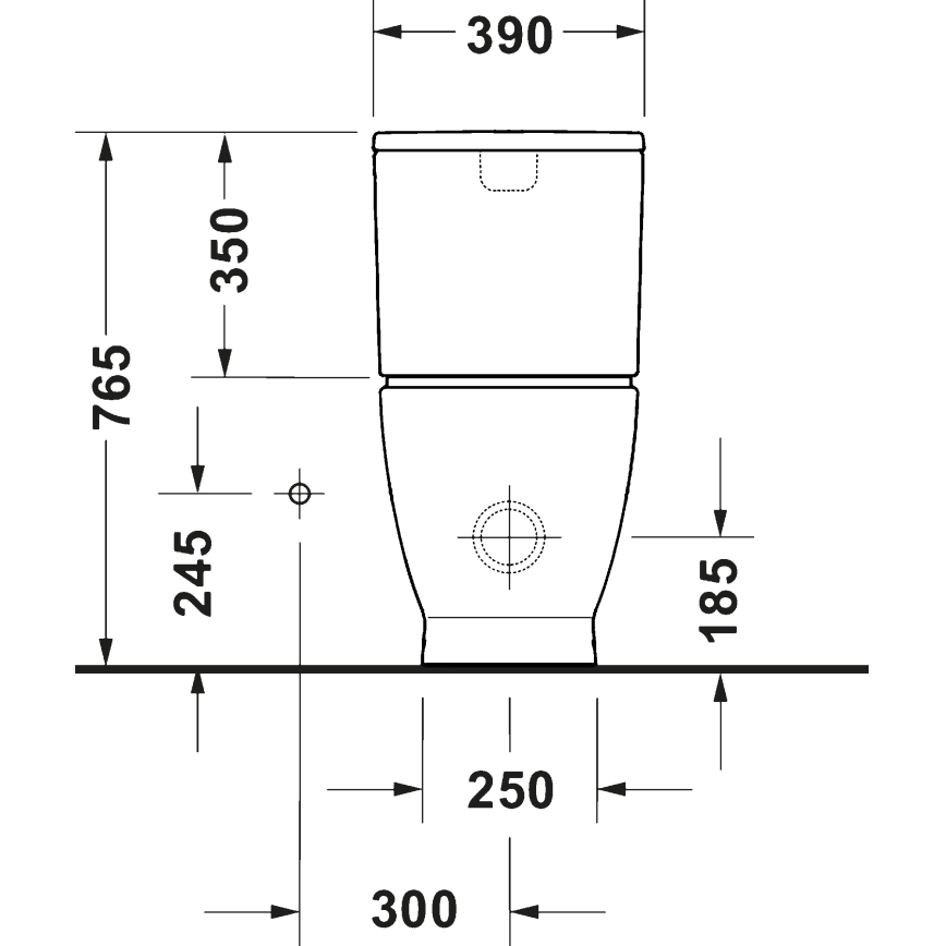 Duravit 20600900002 - WC-yhdistelmä D-CODE, saniteettikeramiikka/kiiltävä valkoinen