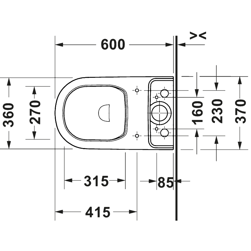Duravit 20600900002 - WC-yhdistelmä D-CODE, saniteettikeramiikka/kiiltävä valkoinen